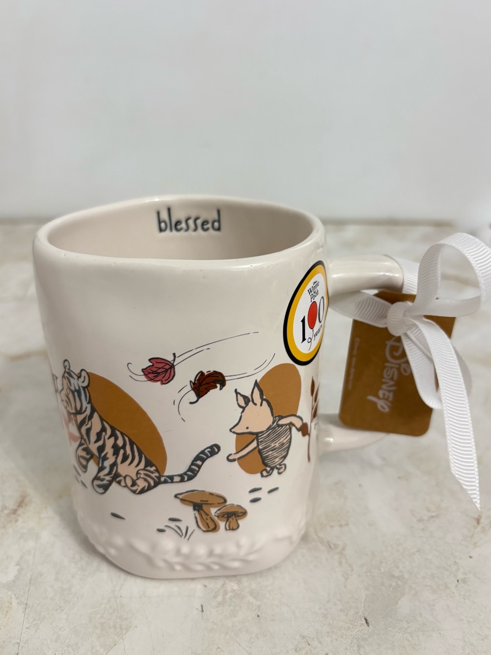 Disney Winnie the Pooh Ceramic Mug - Cream, Tan, Brown